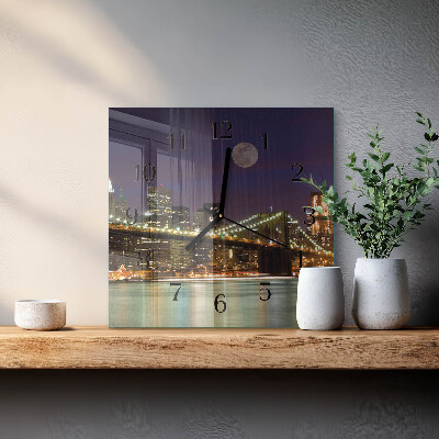 Wanduhr aus glas Horizontale Brücke