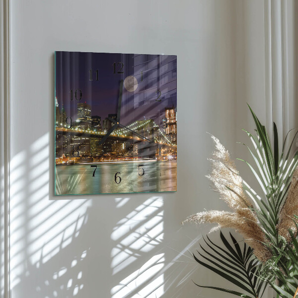 Wanduhr aus glas Horizontale Brücke