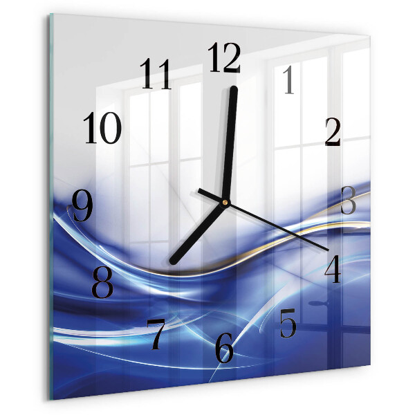 Wanduhr aus glas Abstrakte Linien