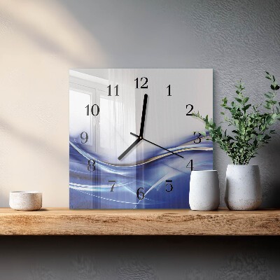 Wanduhr aus glas Abstrakte Linien