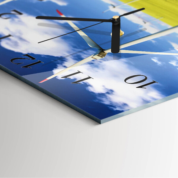 Wanduhr aus glas Windpark