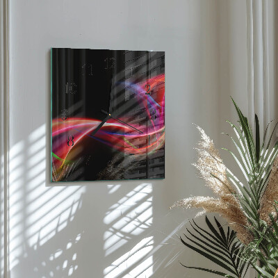 Wanduhr aus glas Abstrakte Linien