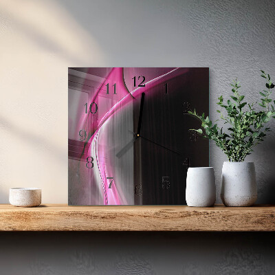 Wanduhr aus glas Abstrakte Linien
