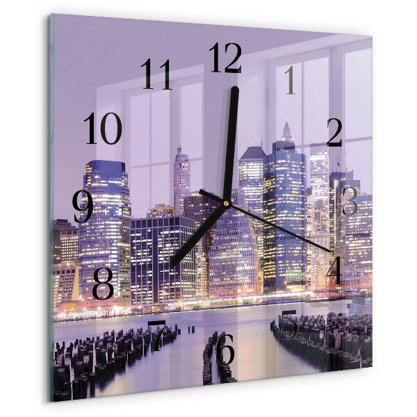 Wanduhr aus glas Horizont