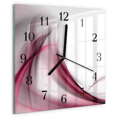 Wanduhr aus glas Abstrakte Linien