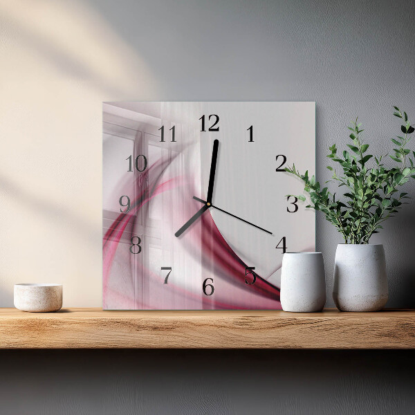 Wanduhr aus glas Abstrakte Linien