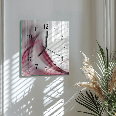 Wanduhr aus glas Abstrakte Linien