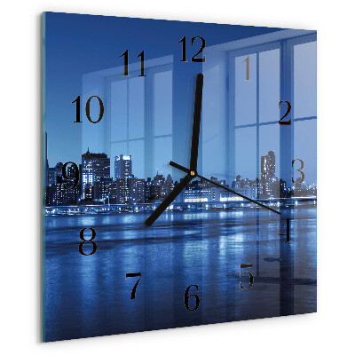 Wanduhr aus glas Horizont