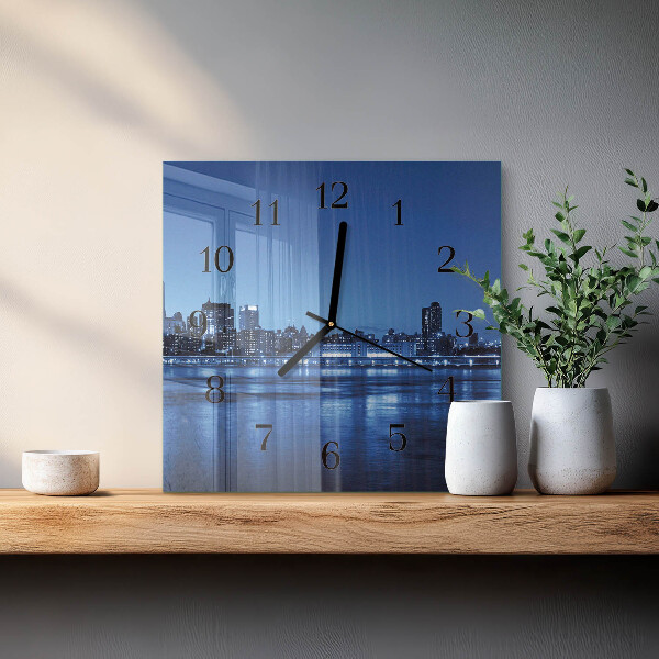 Wanduhr aus glas Horizont
