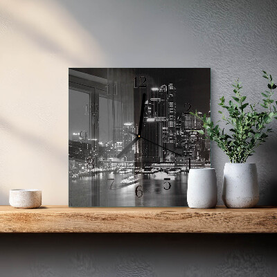 Wanduhr aus glas Horizont