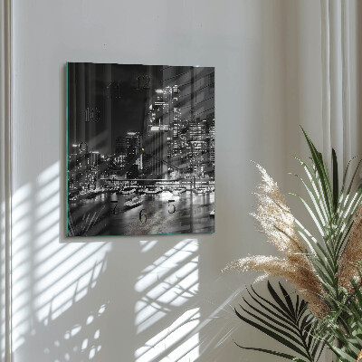 Wanduhr aus glas Horizont