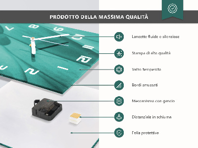Wanduhr aus glas Horizont
