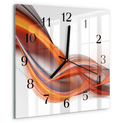 Wanduhr aus glas Abstrakter Rauch