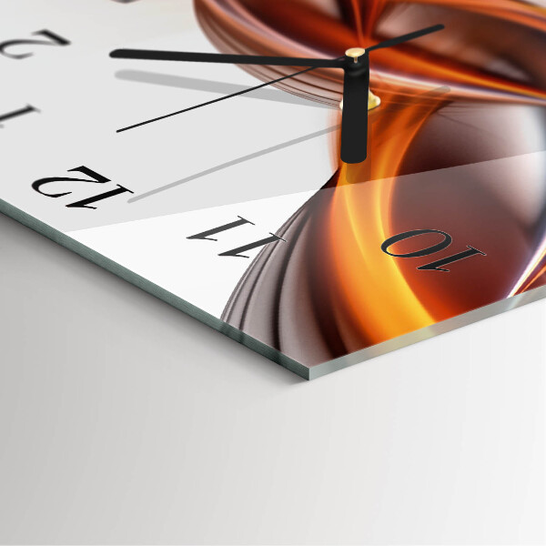 Wanduhr aus glas Abstrakter Rauch