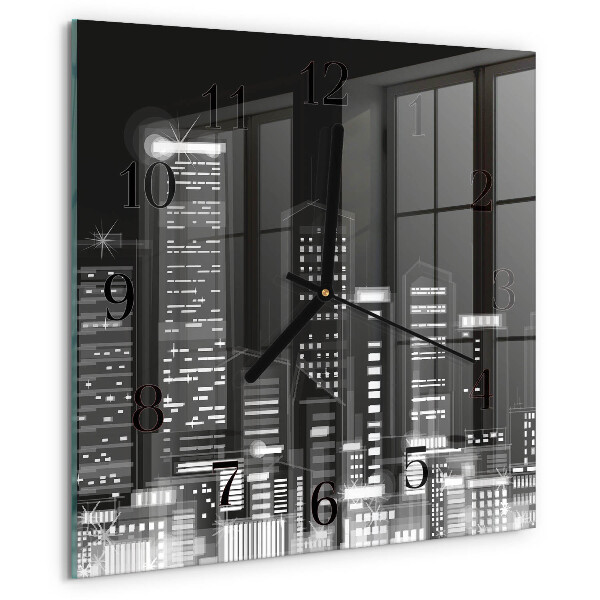 Wanduhr aus glas Horizont