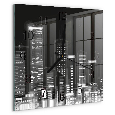 Wanduhr aus glas Horizont