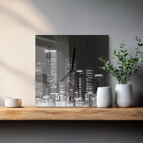 Wanduhr aus glas Horizont