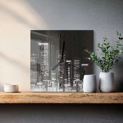 Wanduhr aus glas Horizont