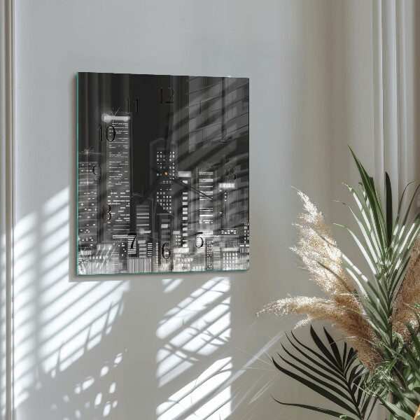 Wanduhr aus glas Horizont