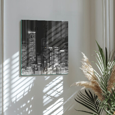 Wanduhr aus glas Horizont