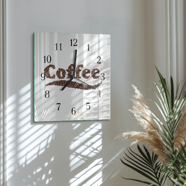 Wanduhr aus glas Kaffee 
