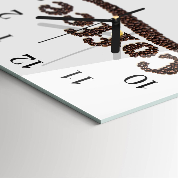Wanduhr aus glas Kaffee 