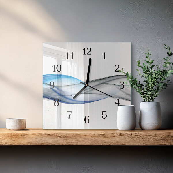 Wanduhr aus glas Abstrakter Rauch
