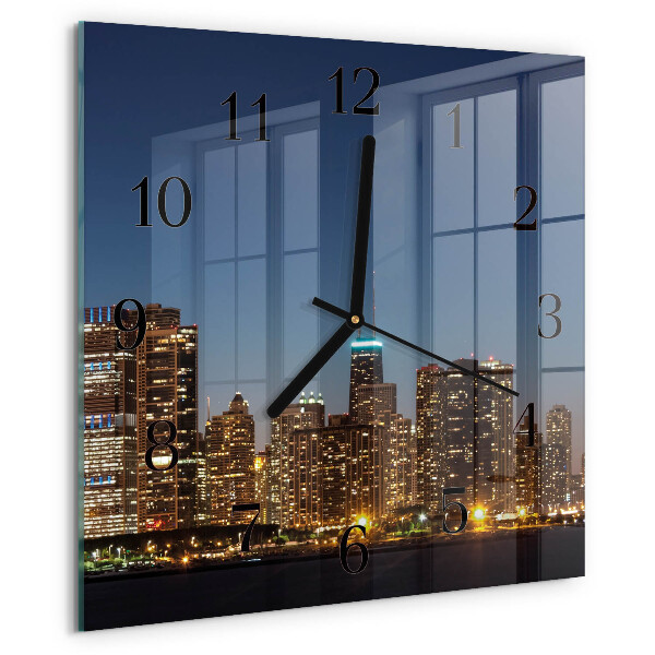 Wanduhr aus glas Horizont