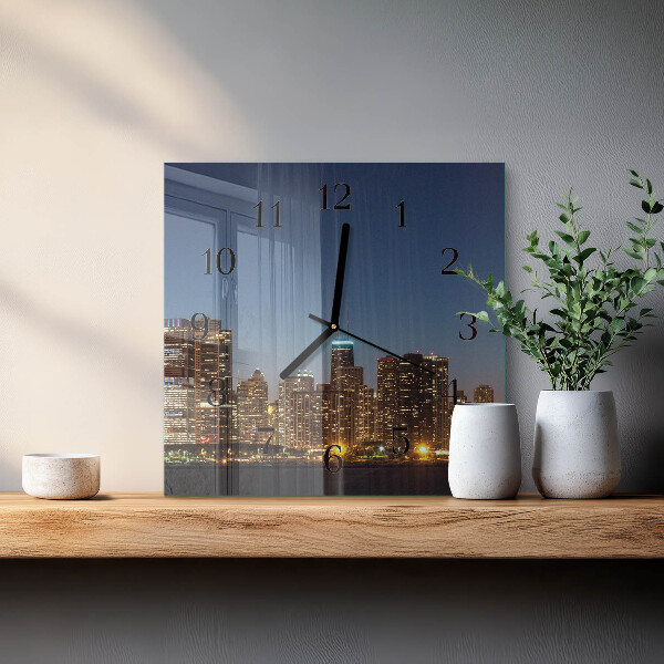 Wanduhr aus glas Horizont