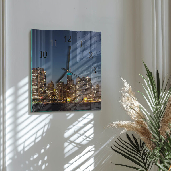 Wanduhr aus glas Horizont