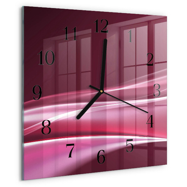 Wanduhr aus glas Abstrakte Linien