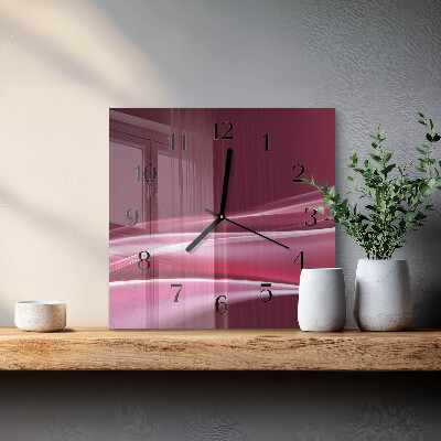 Wanduhr aus glas Abstrakte Linien