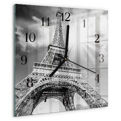 Wanduhr aus glas Eiffelturm Paris