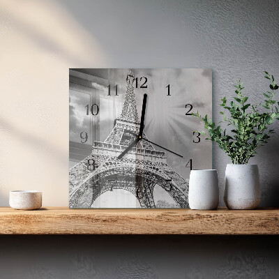 Wanduhr aus glas Eiffelturm Paris