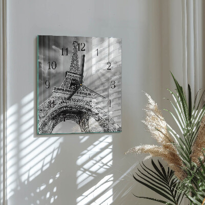 Wanduhr aus glas Eiffelturm Paris