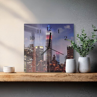 Wanduhr aus glas Horizont