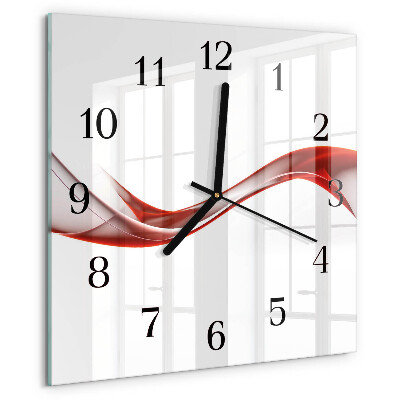 Wanduhr aus glas Abstrakte Linien