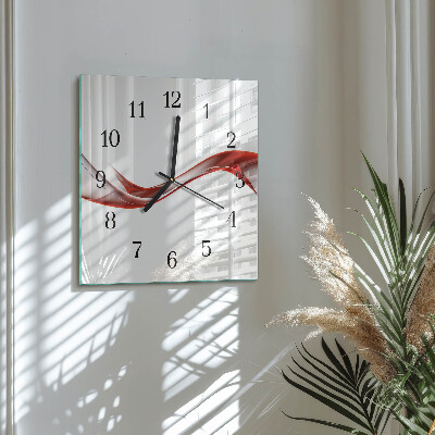 Wanduhr aus glas Abstrakte Linien