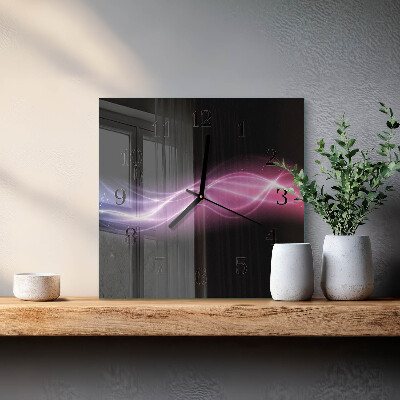 Wanduhr aus glas Abstrakte Linien