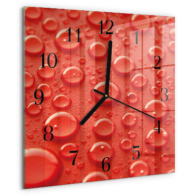 Wanduhr aus glas Wassertropfen