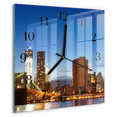 Wanduhr aus glas Horizont