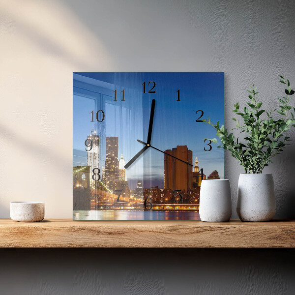 Wanduhr aus glas Horizont