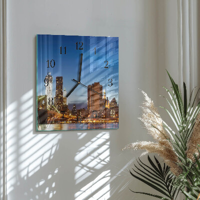 Wanduhr aus glas Horizont