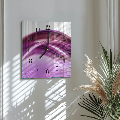 Wanduhr aus glas Abstrakte Linien