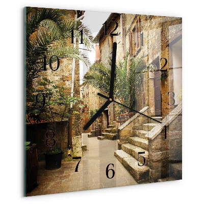 Wanduhr aus glas Avenue Palms