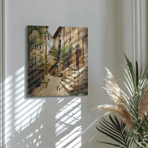Wanduhr aus glas Avenue Palms