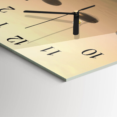 Wanduhr aus glas Steine ​​Wasser