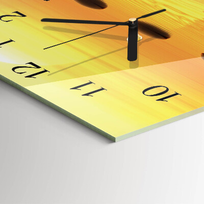 Wanduhr aus glas Wasser Sonne