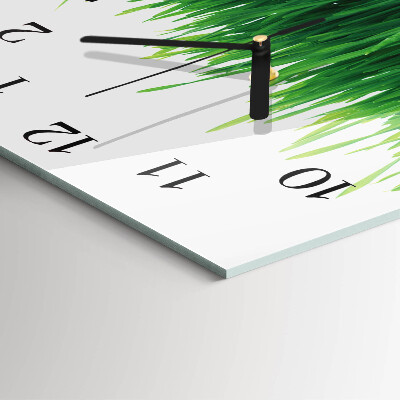 Wanduhr aus glas Gras