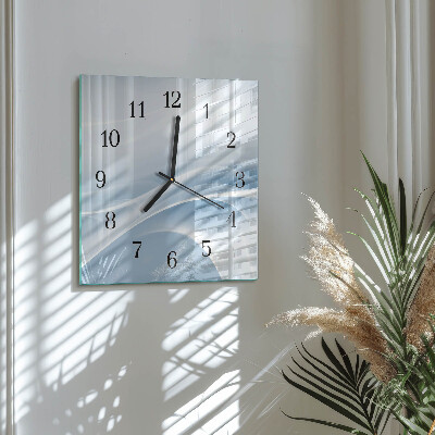 Wanduhr aus glas Abstrakte Linien